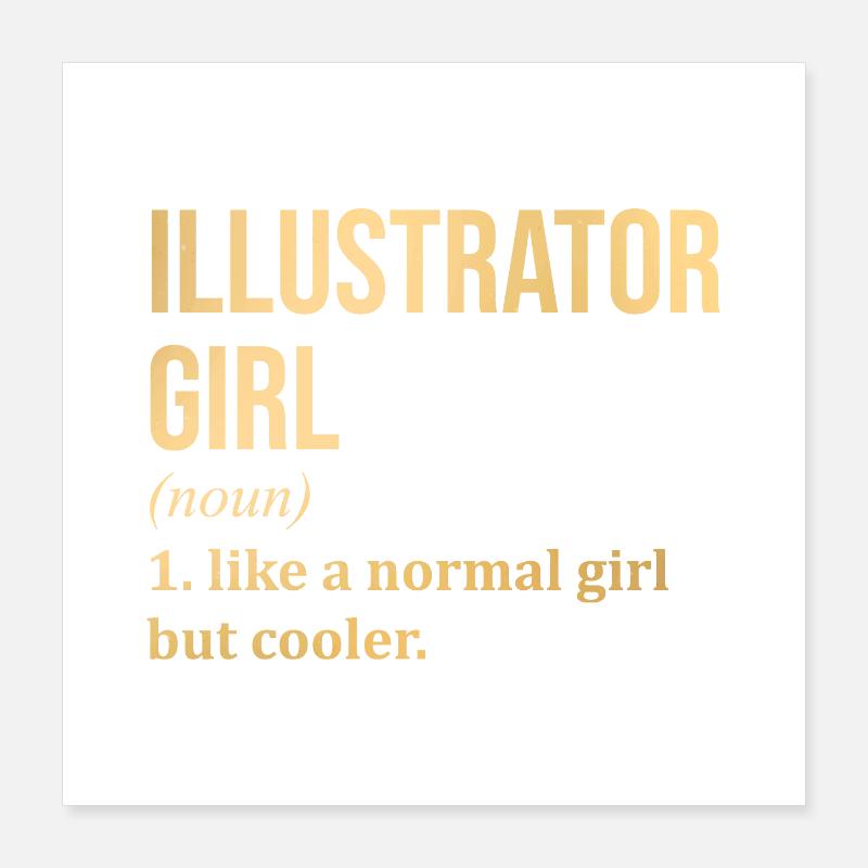 illustrateur Poster 40 x 40 cm