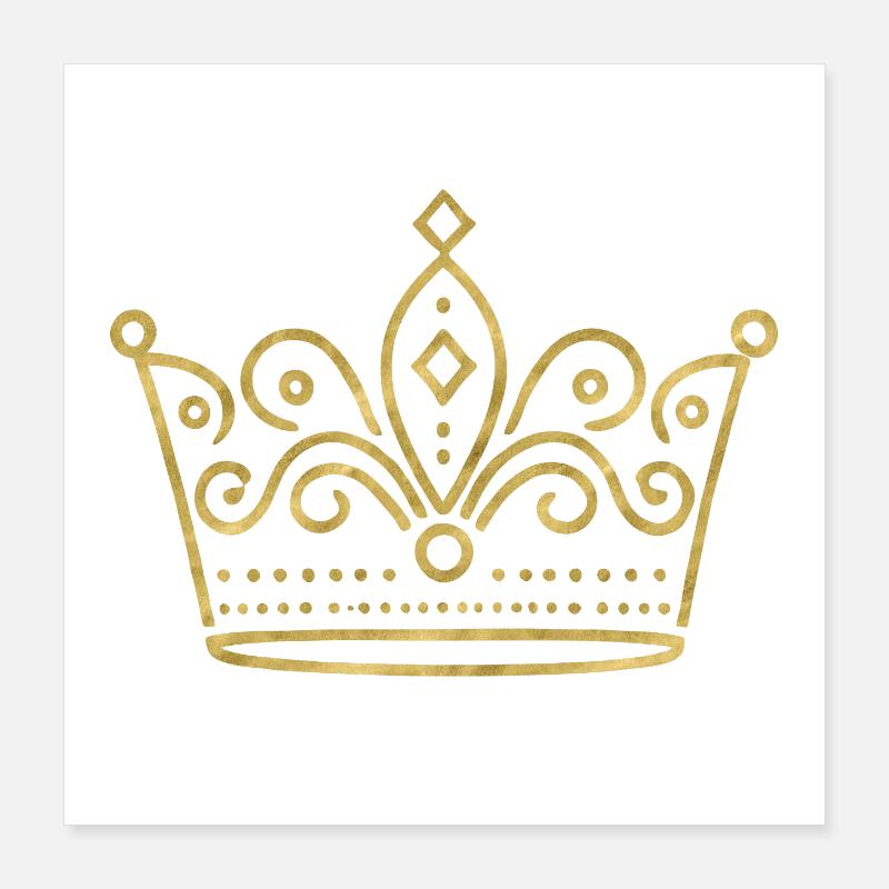 Queen/King Crown Customizable Poster 16" x 16" (40x40 cm)