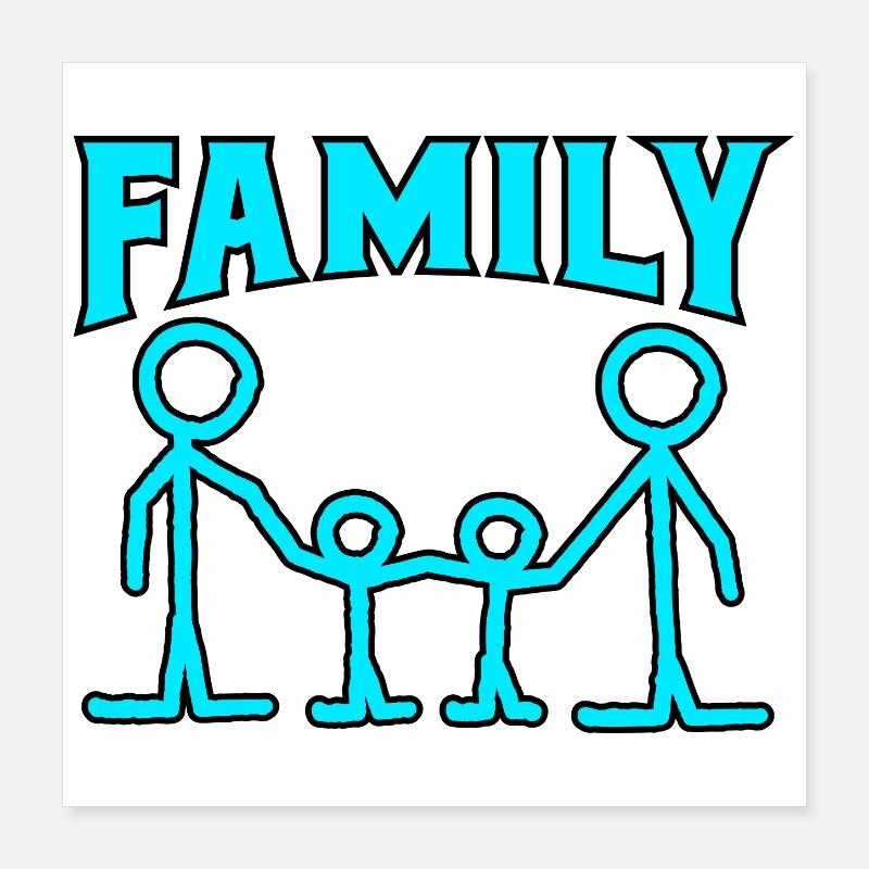 Family pattern. Poster 16" x 16" (40x40 cm)