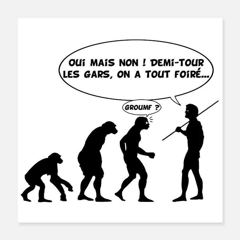 Evolution error (black) Poster 16" x 16" (40x40 cm)