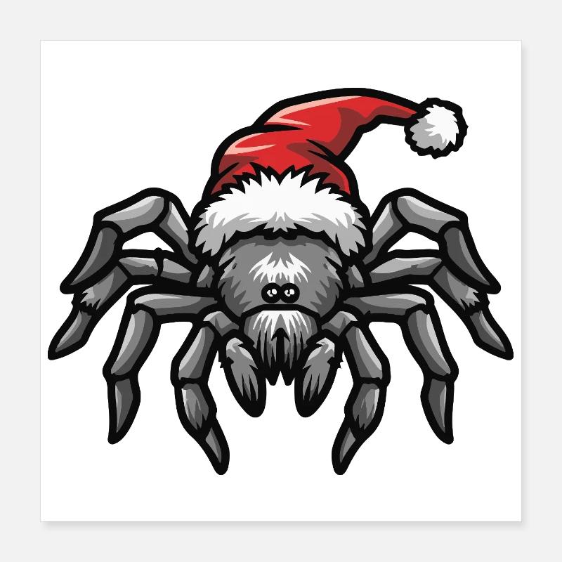 Tarentule Noël Poster 40 x 40 cm