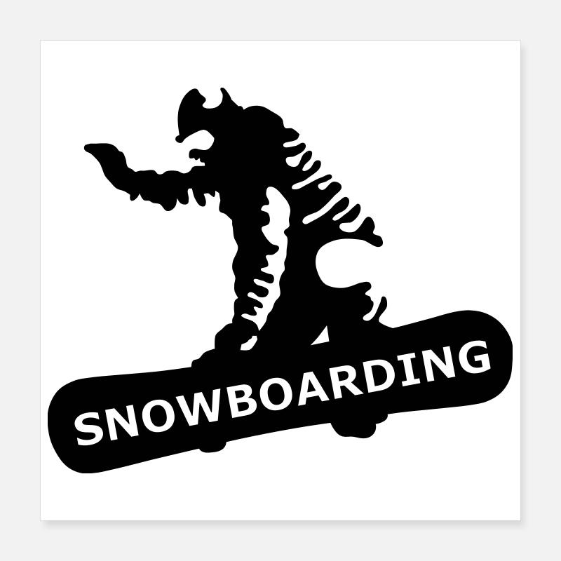 Snowboarding Poster 40x40 cm