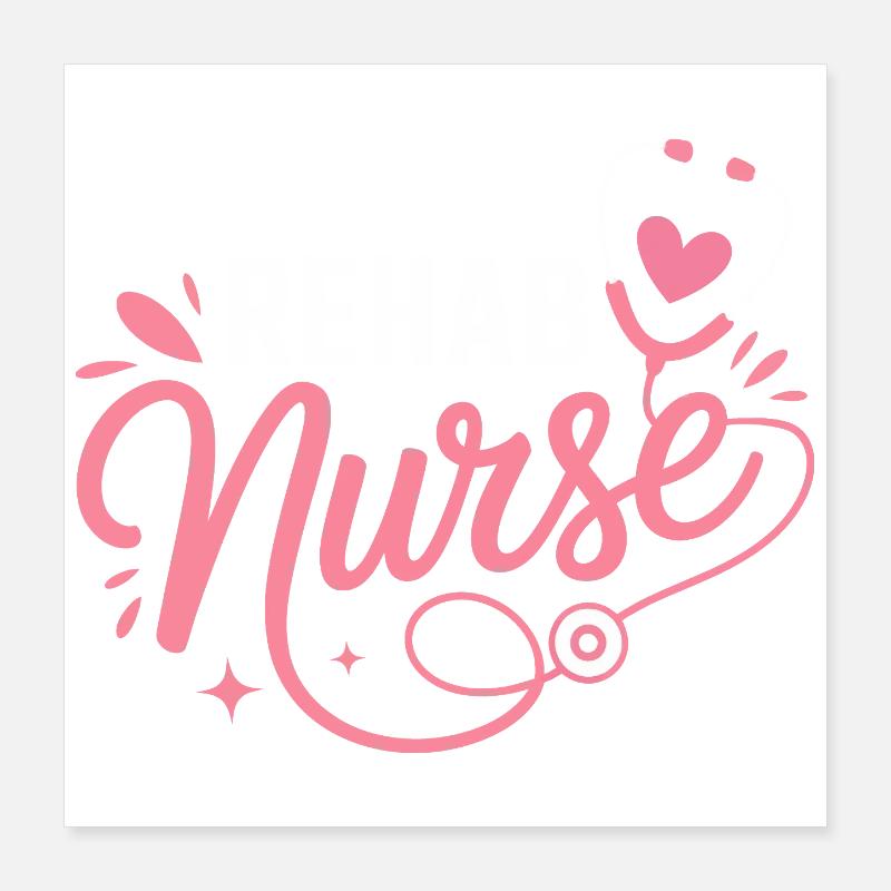 Conception du stéthoscope infirmier en rééducation Poster 40 x 40 cm