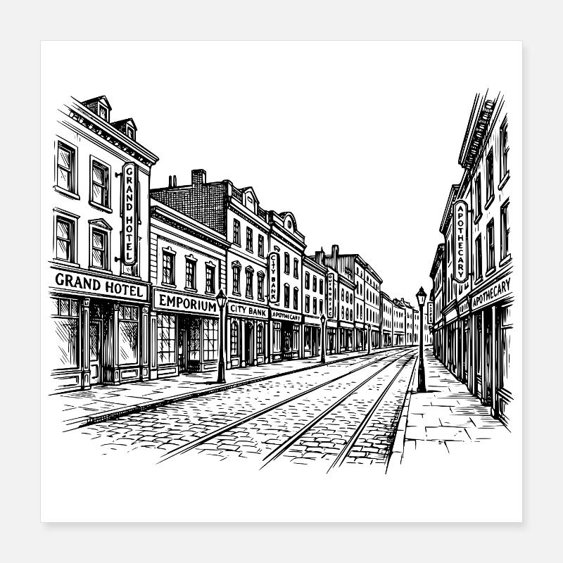 Rue Vintage Poster 40 x 40 cm
