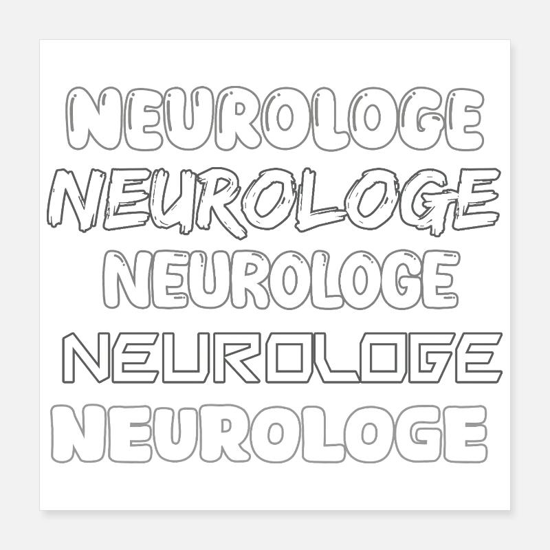 Neurologue professionnel Poster 40 x 40 cm