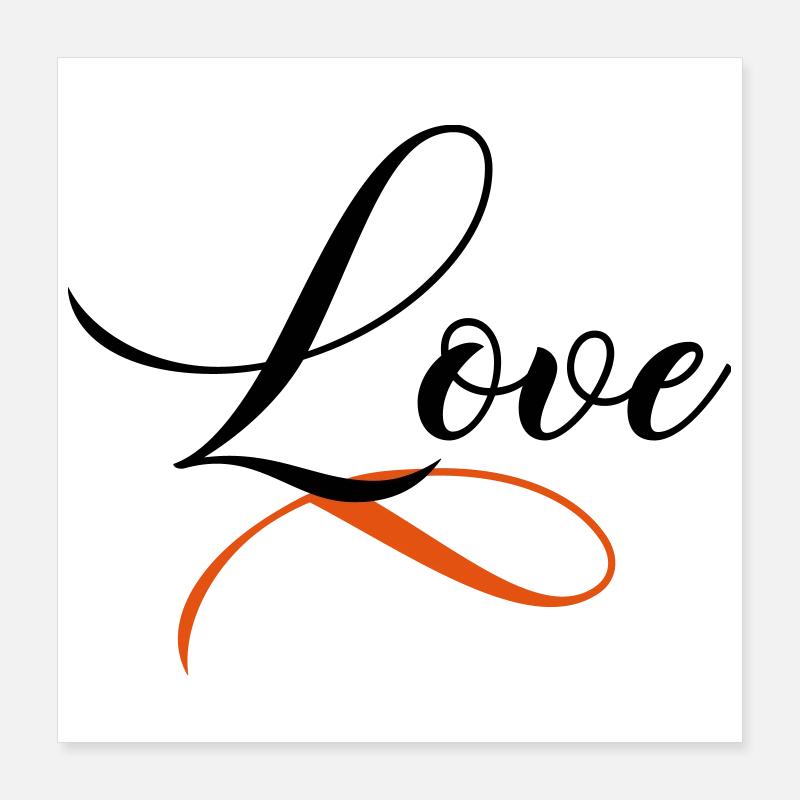 Liebe Poster 40x40 cm
