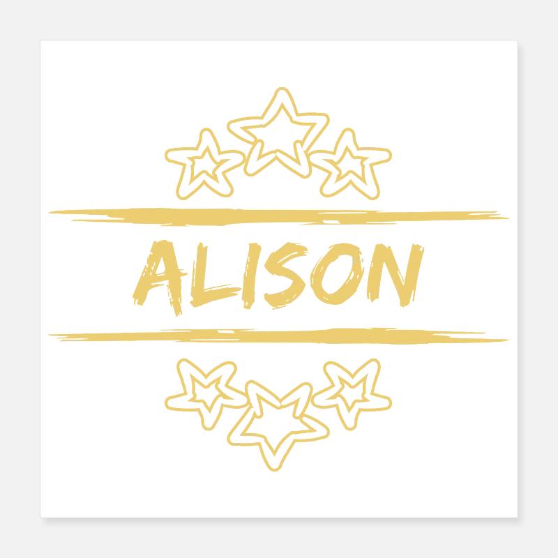 Birth name Alison Poster 16" x 16" (40x40 cm)