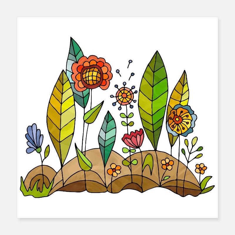 Fleur Poster 40 x 40 cm