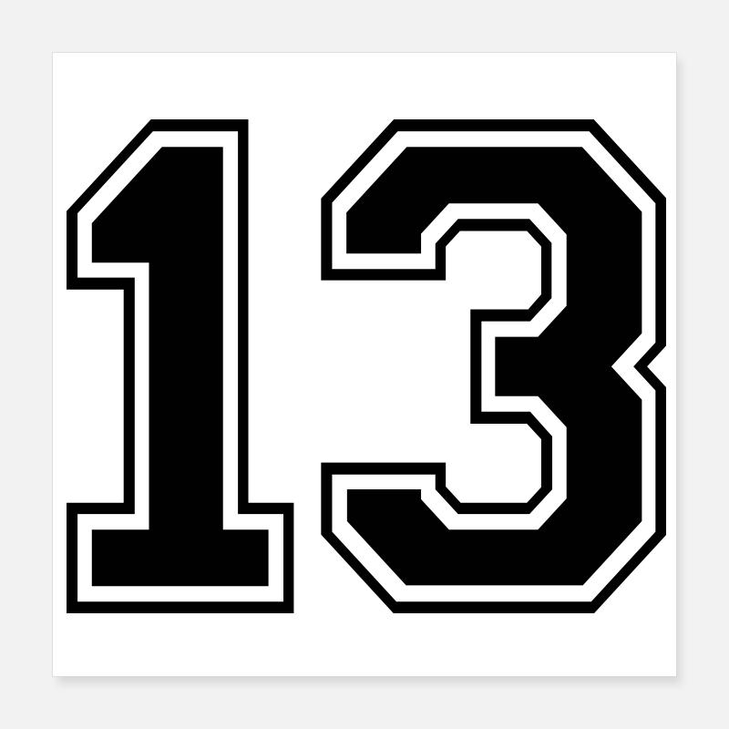 13 Poster 40 x 40 cm