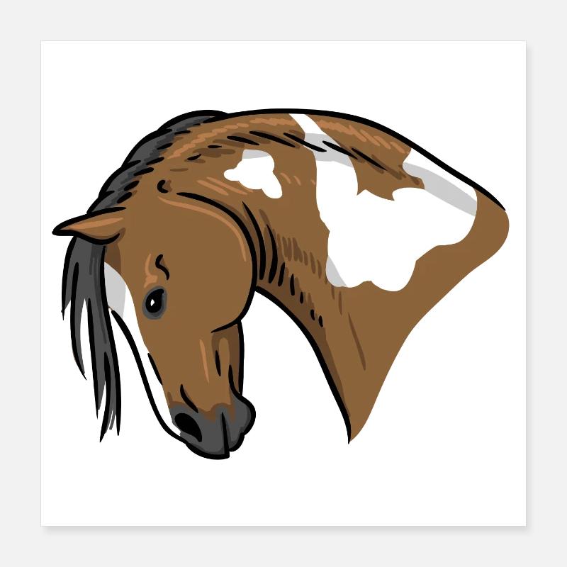 Portrait de cheval Poster 40 x 40 cm