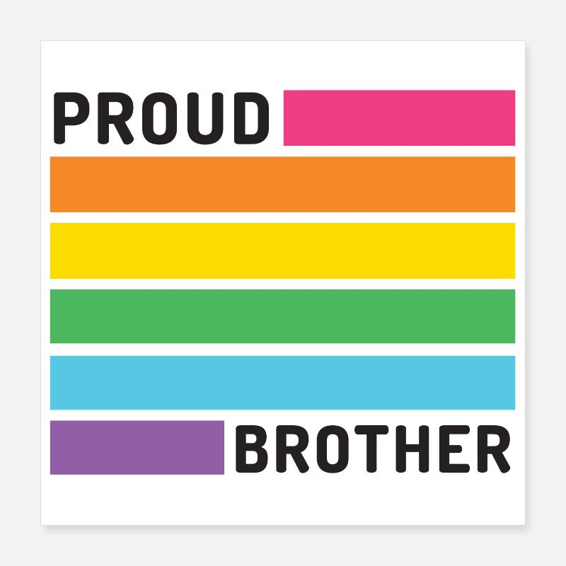 Pride Month LGBT - Stolzer Bruder Poster 40x40 cm
