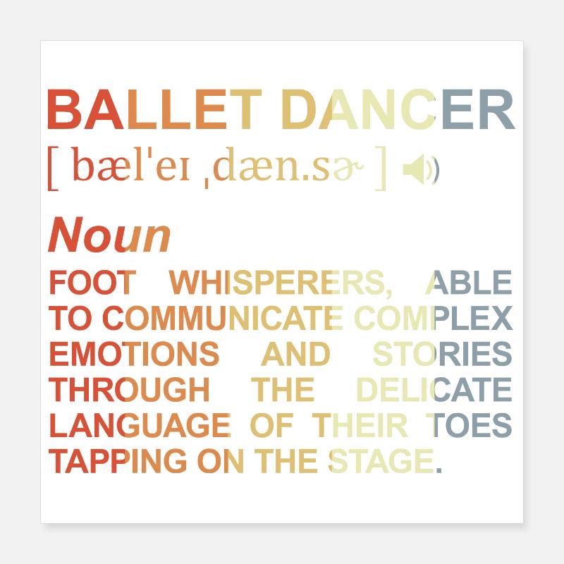 Danseuse de ballet Explication des termes Poster 40 x 40 cm