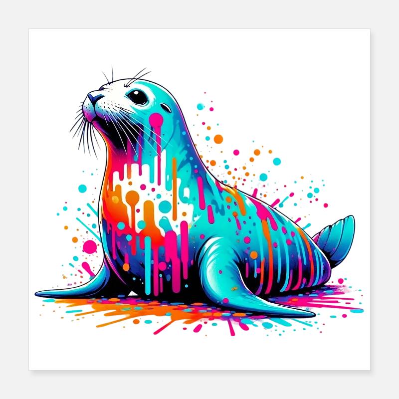 Seal Poster 16" x 16" (40x40 cm)