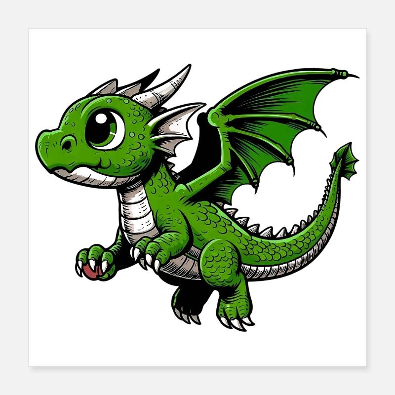 Dragon Poster 40 x 40 cm
