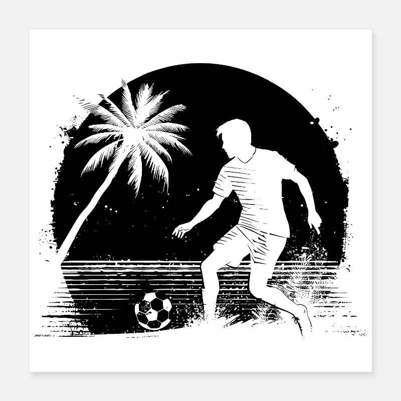 Footballer Sketch Poster 16" x 16" (40x40 cm)