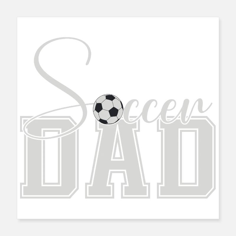 Fußball Papa Uni Block Text Poster 40x40 cm