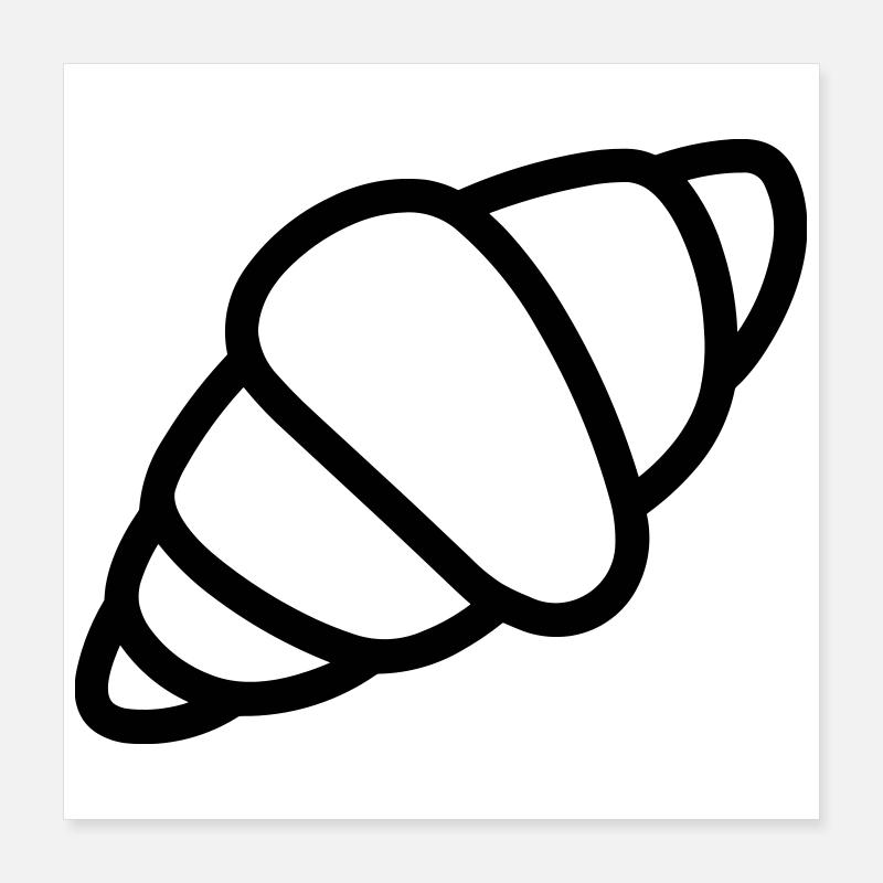 croissant Poster 40 x 40 cm