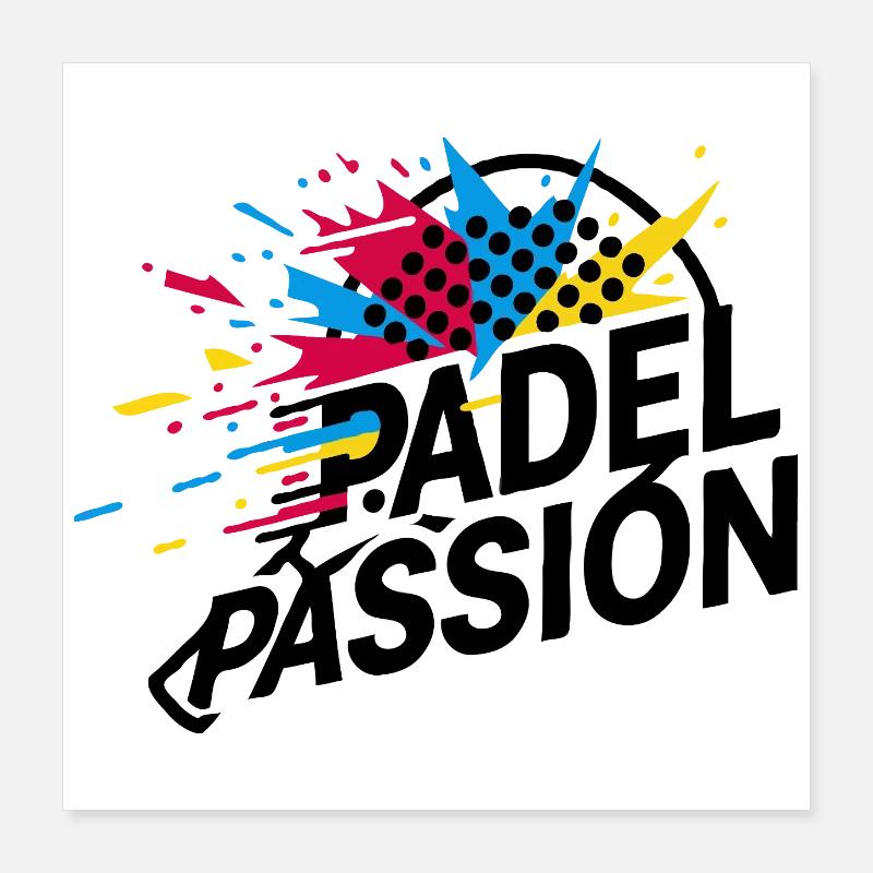 Padel-Leidenschaft Poster 40x40 cm