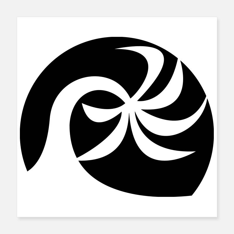 Plage de palmiers Poster 40 x 40 cm