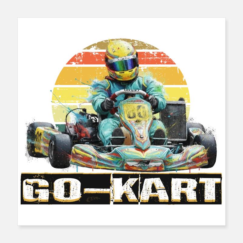 Go kart Poster 16" x 16" (40x40 cm)