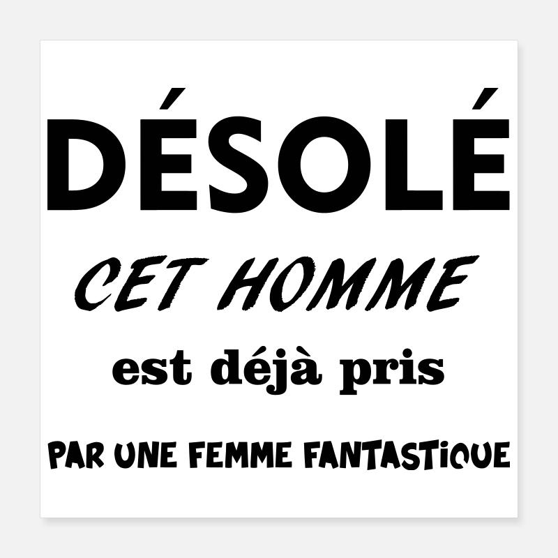 MANN ERWISCHT Poster 40x40 cm