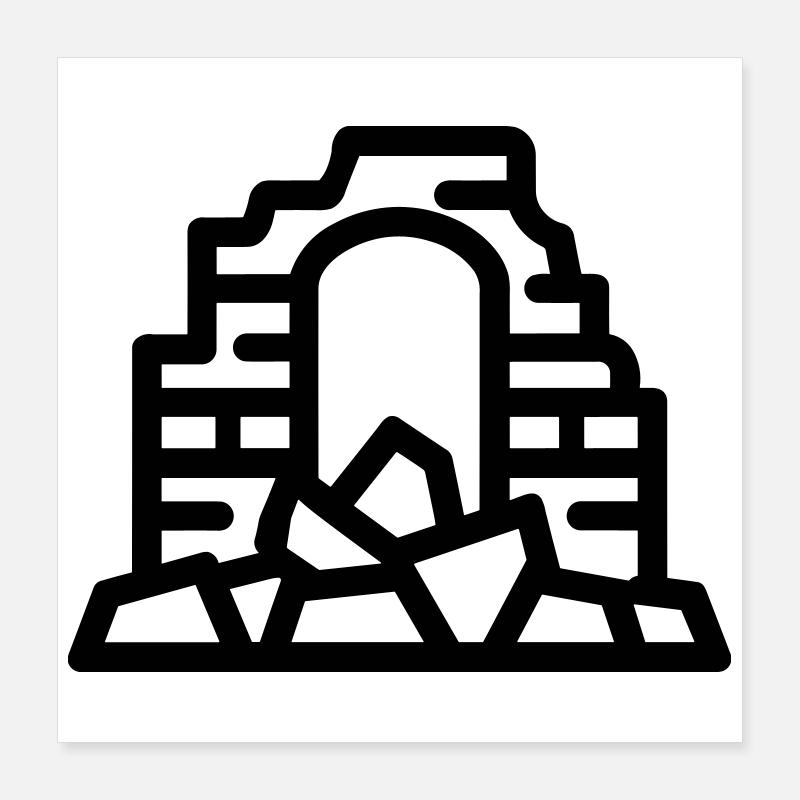 ruins Poster 16" x 16" (40x40 cm)