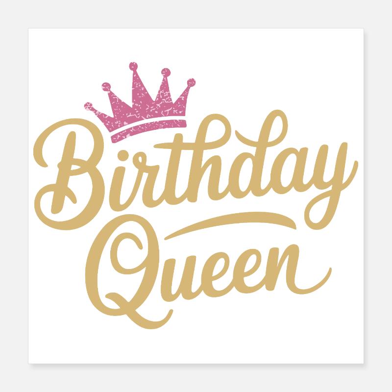Design de la Reine d’Anniversaire Poster 40 x 40 cm