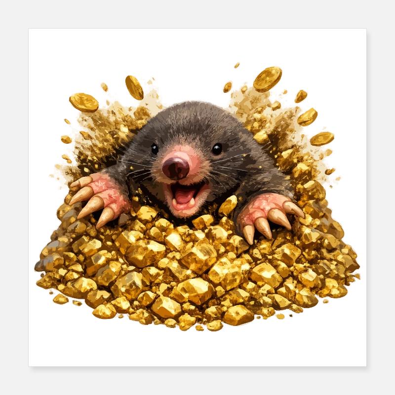 Mole in golden hope Poster 16" x 16" (40x40 cm)