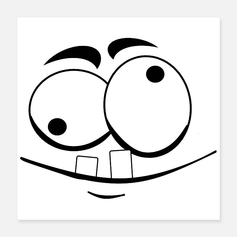 Expression faciale « confuse » Poster 40 x 40 cm
