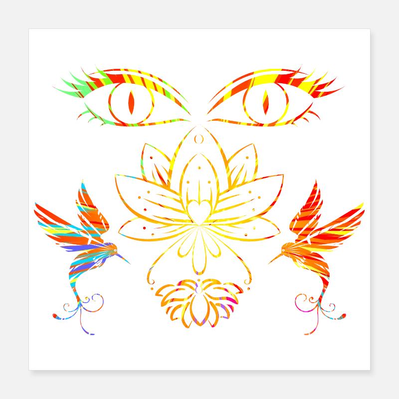 Visage zen Poster 40 x 40 cm