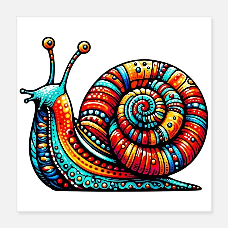 Snail Poster 16" x 16" (40x40 cm)