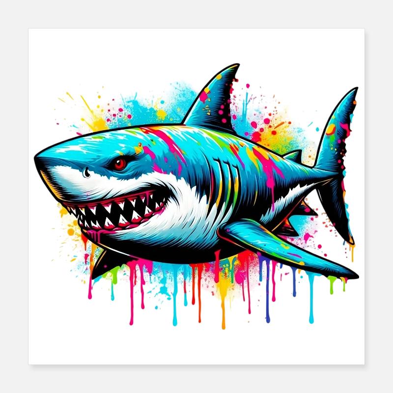Requin Poster 40 x 40 cm