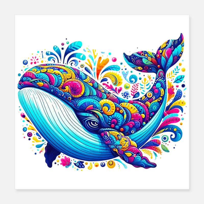 Baleine Poster 40 x 40 cm