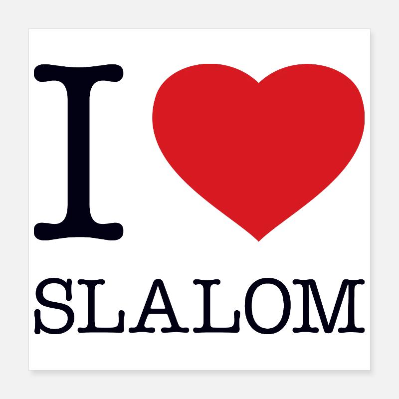 J’ADORE LE SLALOM Poster 40 x 40 cm