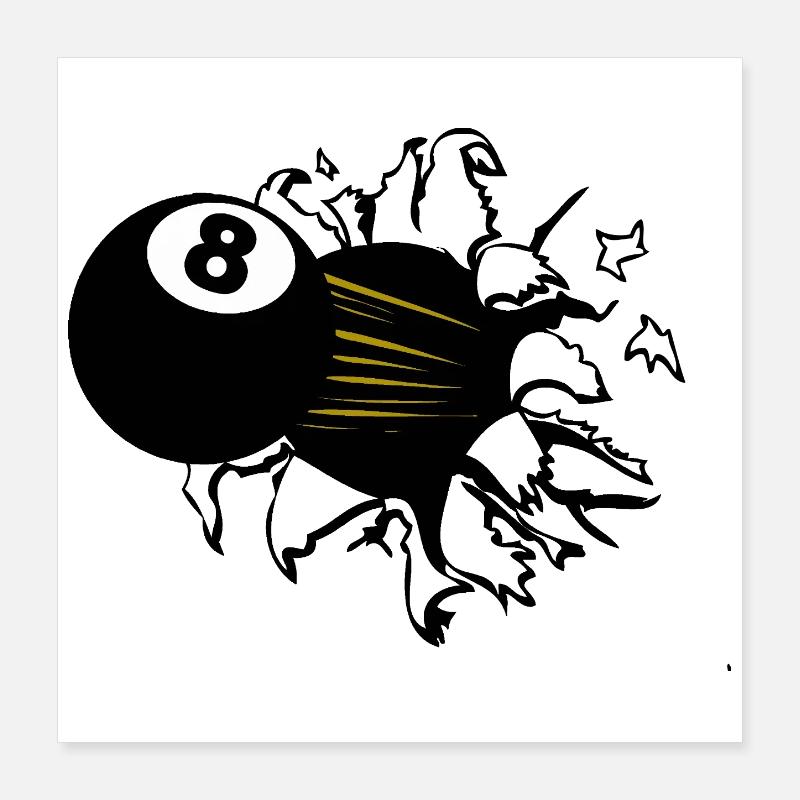 8-Ball Goldtail Poster 16" x 16" (40x40 cm)