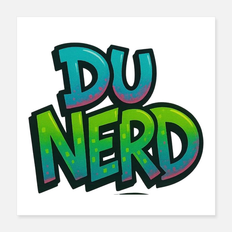 Nerd-Design mit Farbverlauf Poster 40x40 cm