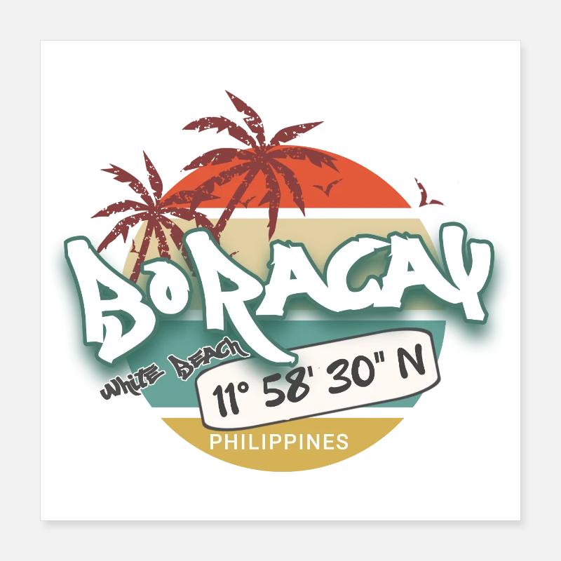 Breitengrade  Poster 40x40 cm