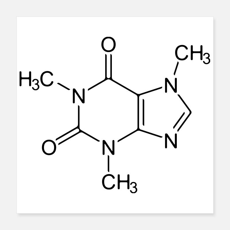 Caféine Poster 40 x 40 cm
