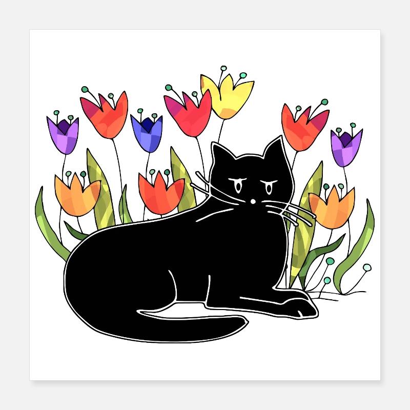 Katze Poster 40x40 cm
