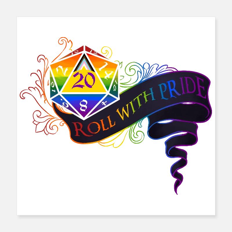 Roll with PRIDE again ! Poster 40 x 40 cm