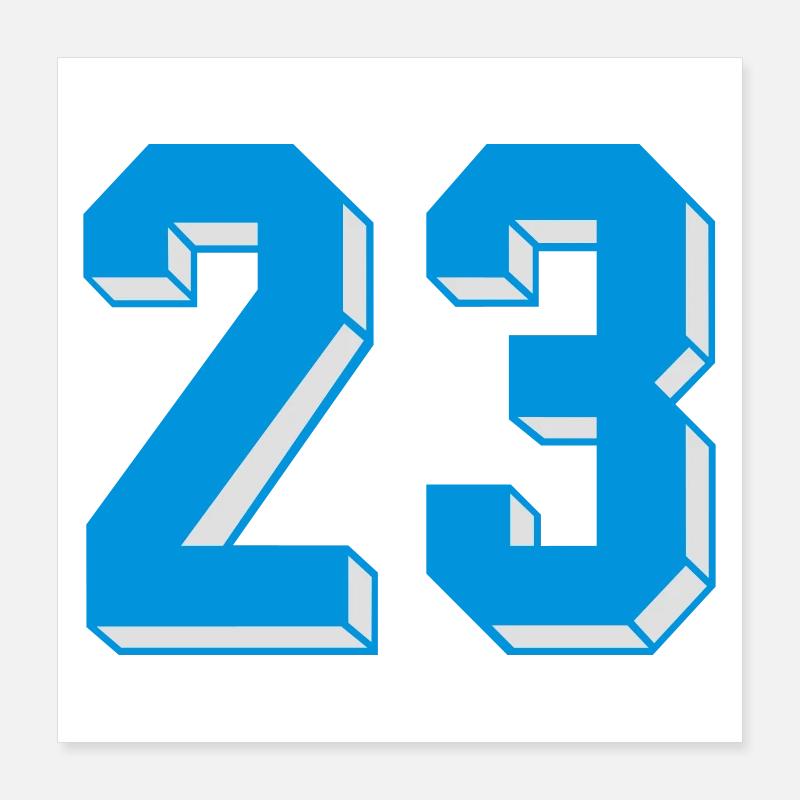 dreiundzwanzig Poster 40 x 40 cm