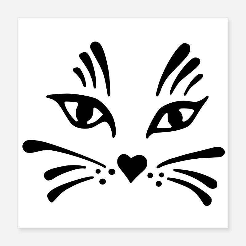 cat flower Poster 16" x 16" (40x40 cm)