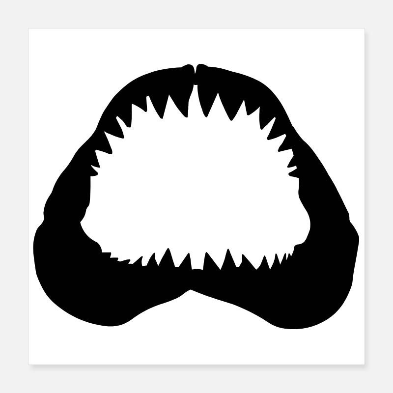Shark Jawbone Poster 16" x 16" (40x40 cm)