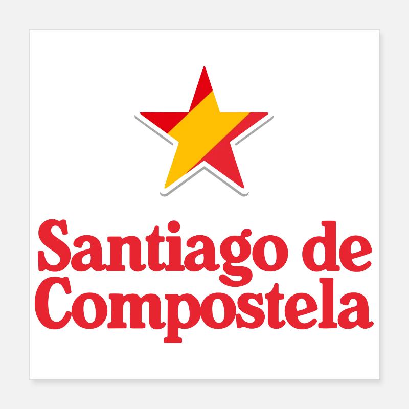 Étoiles d’Espagne - Saint-Jacques-de-Compostelle Poster 40 x 40 cm