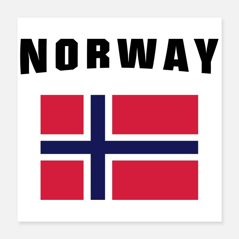 Norway Flag Poster 40 x 40 cm