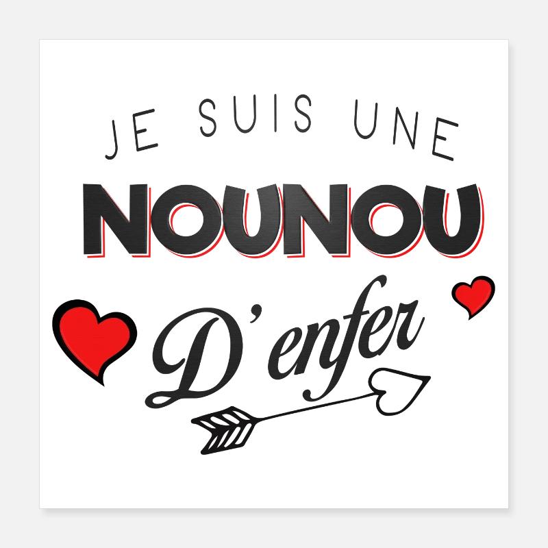 Nounou d'enfer Poster 40 x 40 cm