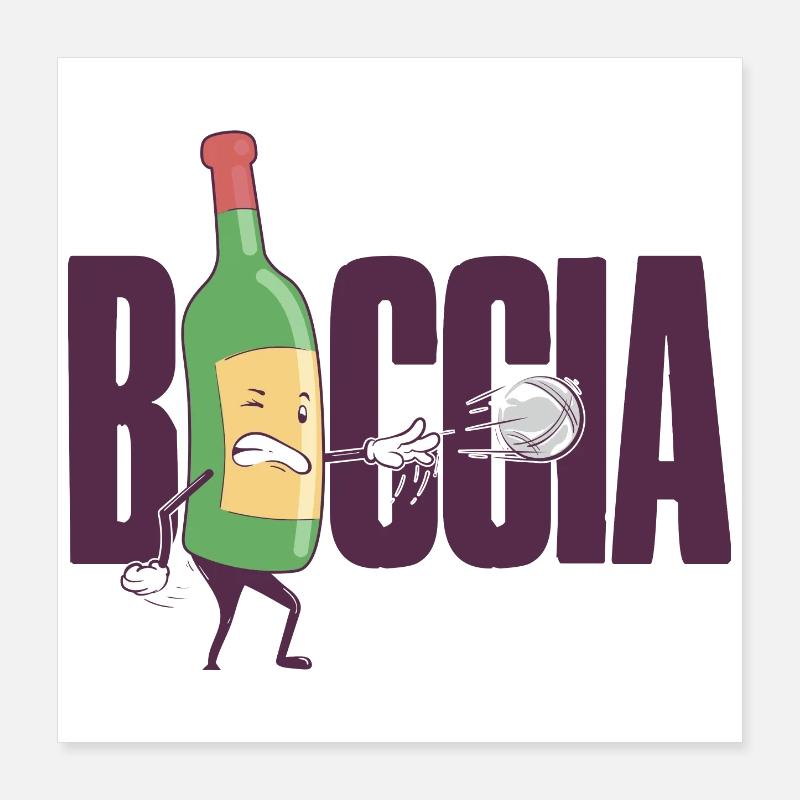 Boccia player Clothing with bocce balls Boccia Poster 16" x 16" (40x40 cm)