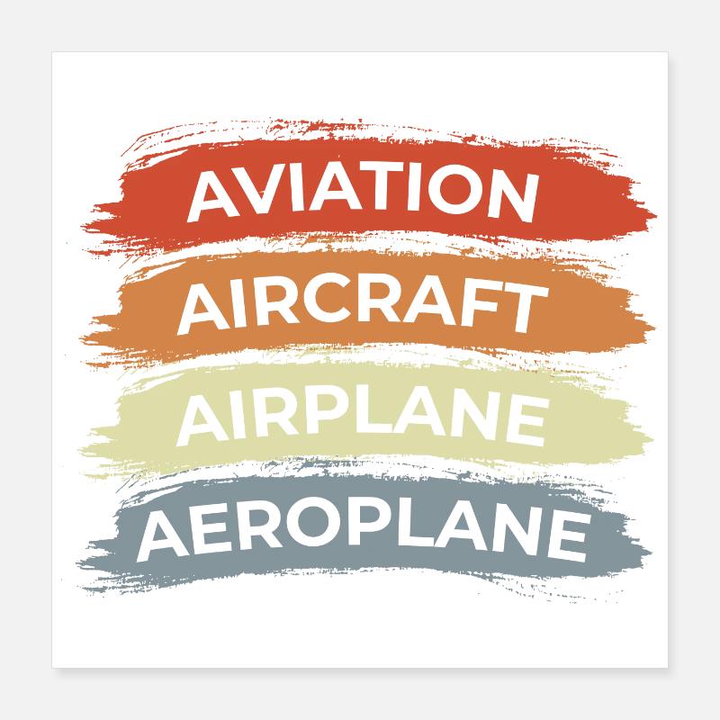 Aéronefs d’aviation Aéronefs Poster 40 x 40 cm