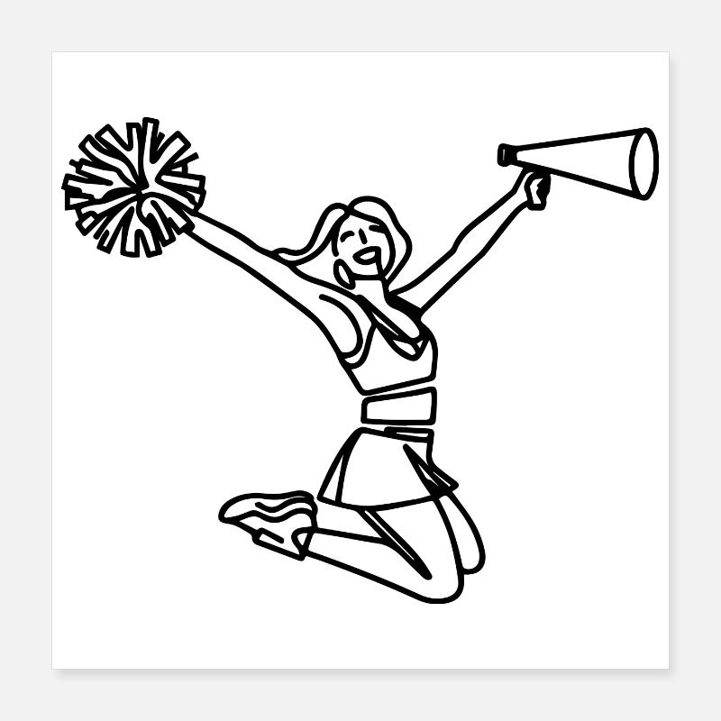 Cheerleader Poster 16" x 16" (40x40 cm)