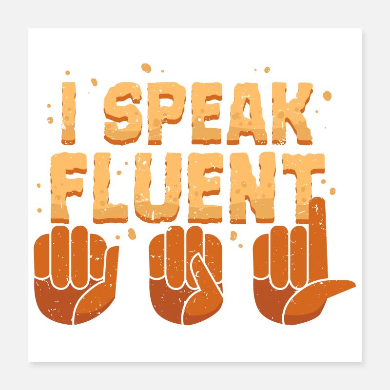 Deaf Deaf Hearing Impairment Poster 16" x 16" (40x40 cm)